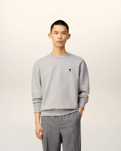 Sweatshirt Ami De Coeur Contraste Gris en Coton - 1 - Ami Paris