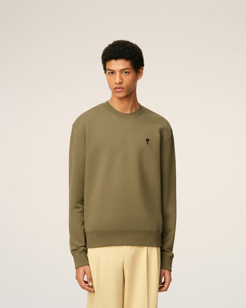 Green Cotton Ami De Coeur Sweatshirt - 3 - Ami Paris