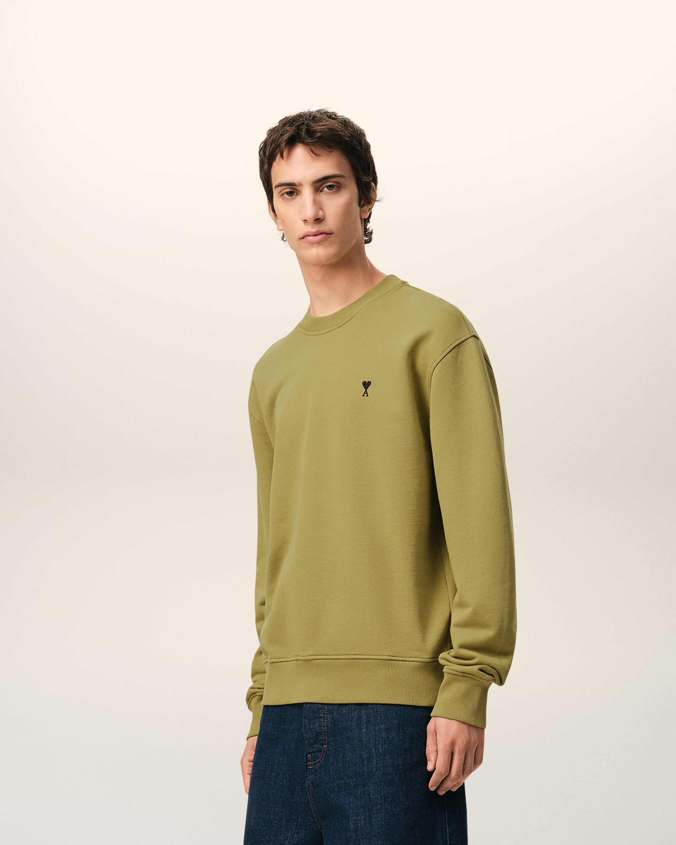 Green Cotton Ami De Coeur Sweatshirt - 6