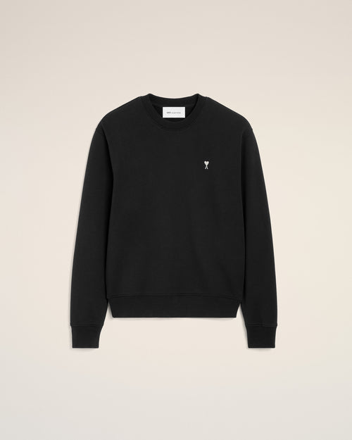 Sudadera Ami de Cœur de algodón negro - NEGRO/BLANCO CREMA - Ami Paris