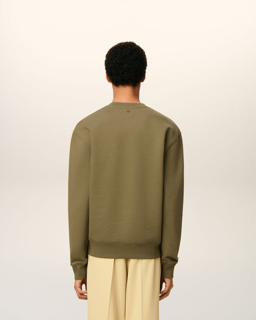 Green Cotton Ami De Coeur Sweatshirt - 5 - Ami Paris
