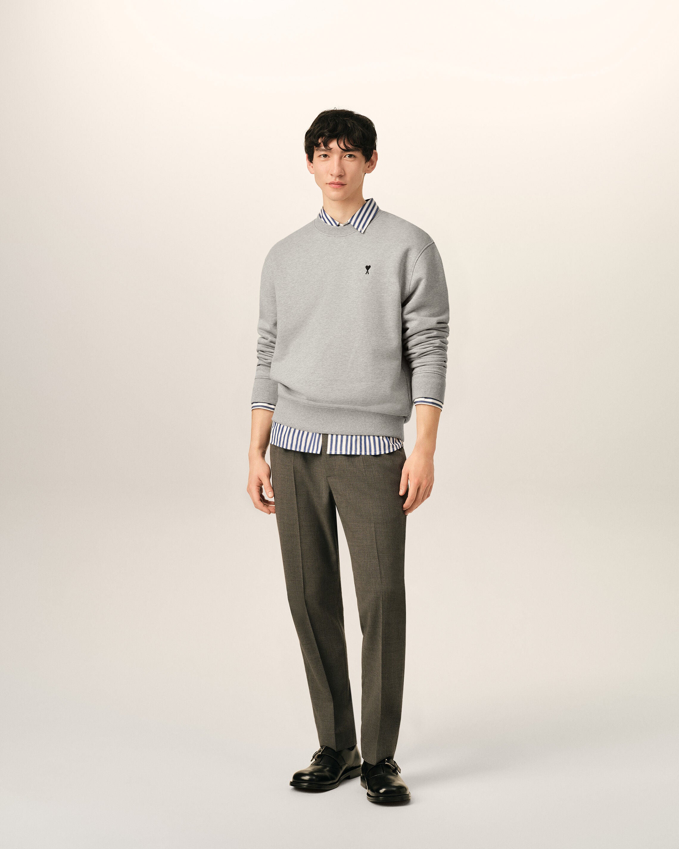 Sweatshirt gris en coton Ami de Coeur - 3