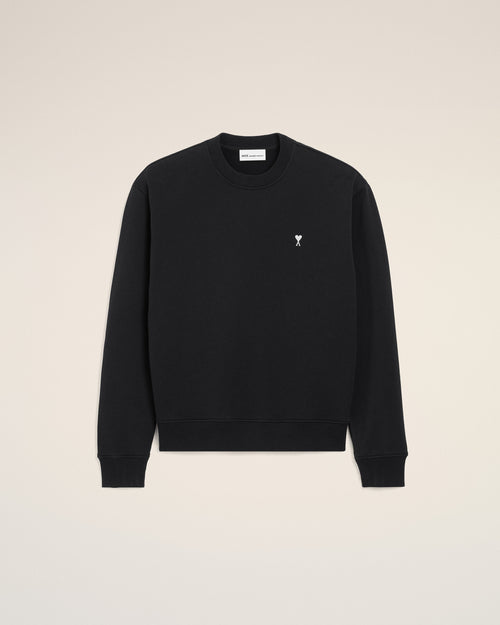 Black Cotton Ami De Coeur Sweatshirt - 2 - Ami Paris