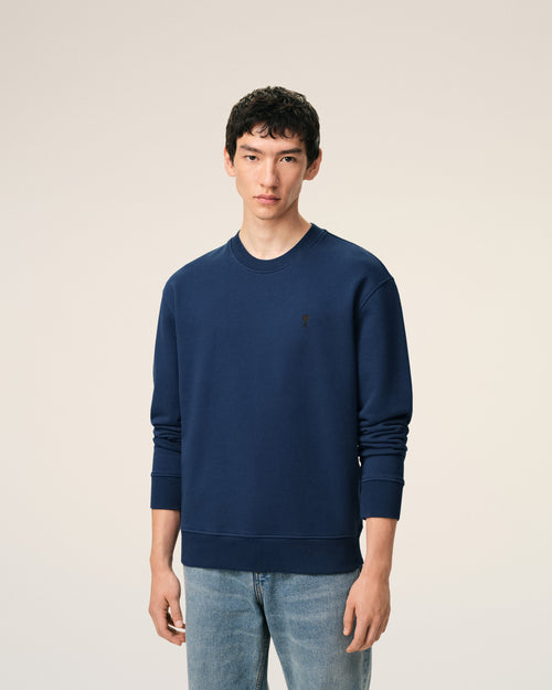 Blue Cotton Ami De Coeur Sweatshirt - Man - 3 - AMI Paris - Ami Paris