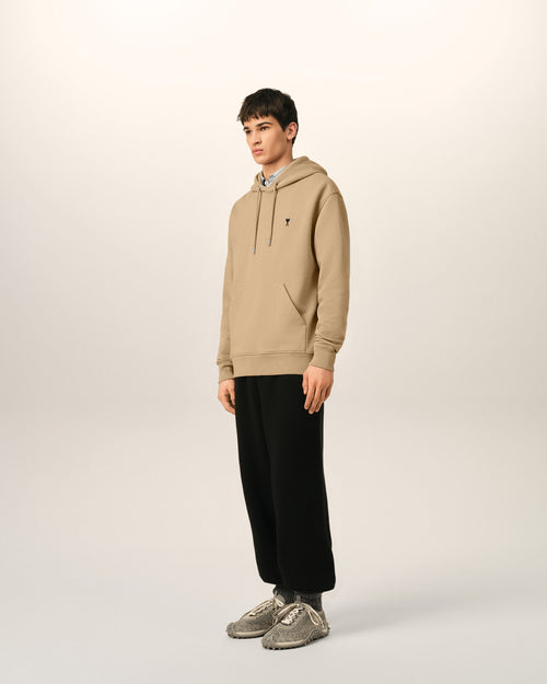 Sudadera con capucha Ami de Cœur de algodón beige - Hombre - 6 - AMI Paris - Ami Paris