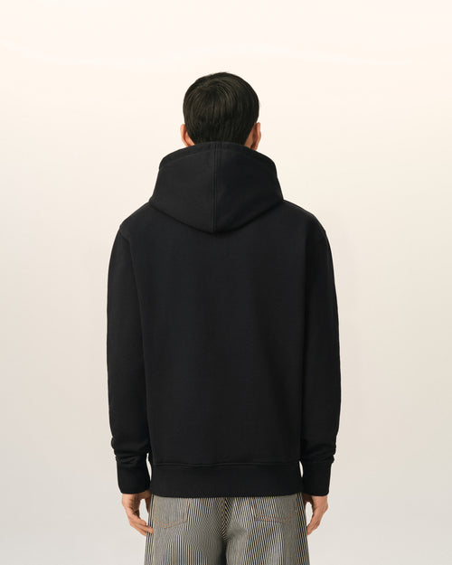 Black Cotton Ami De Coeur Hoodie - Man - 5 - AMI Paris - Ami Paris