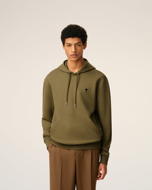 Green Cotton Ami De Coeur Hoodie - 3 - Ami Paris