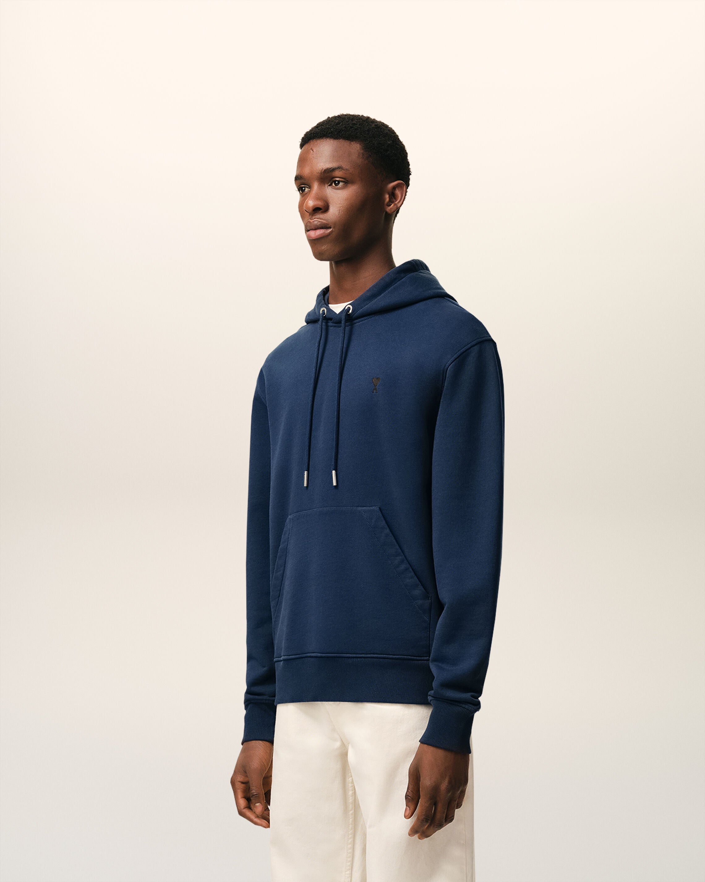 Blue Cotton Ami De Coeur Hoodie - 6