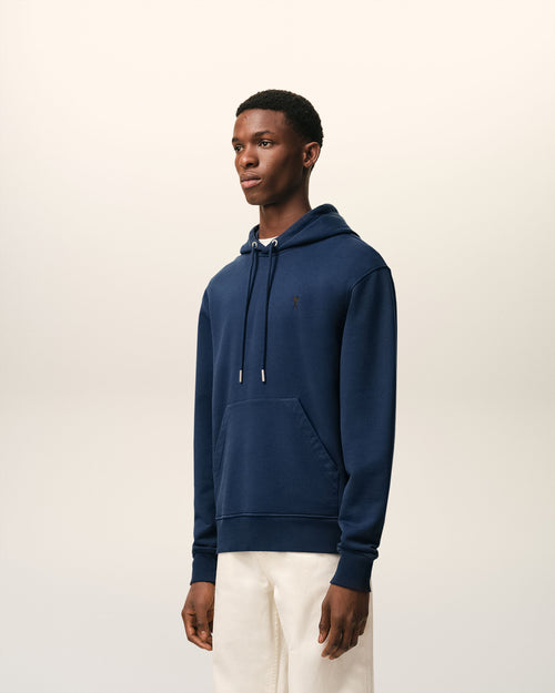 Blue Cotton Ami De Coeur Hoodie - Man - 6 - AMI Paris - Ami Paris