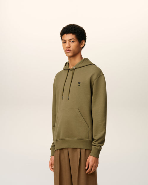 Green Cotton Ami De Coeur Hoodie - 6 - Ami Paris