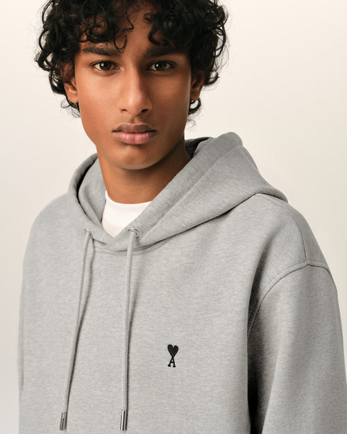 Hoodie gris en coton Ami de Coeur - Homme - 4 - AMI Paris - Ami Paris
