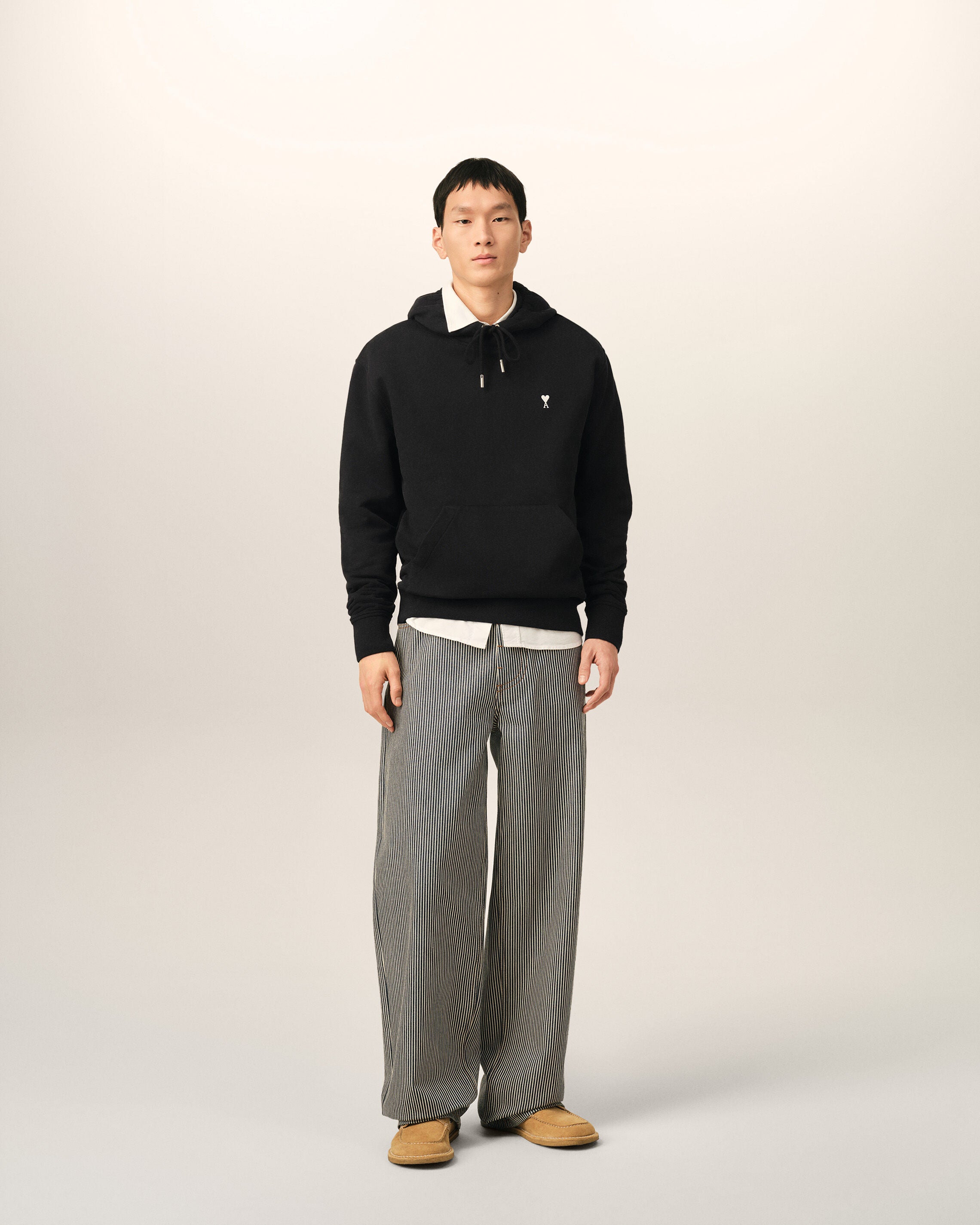 Black Cotton Ami De Coeur Hoodie - 3