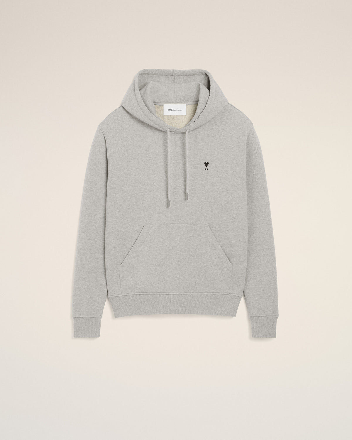 Grey cotton hoodie with Ami de Coeur - 1
