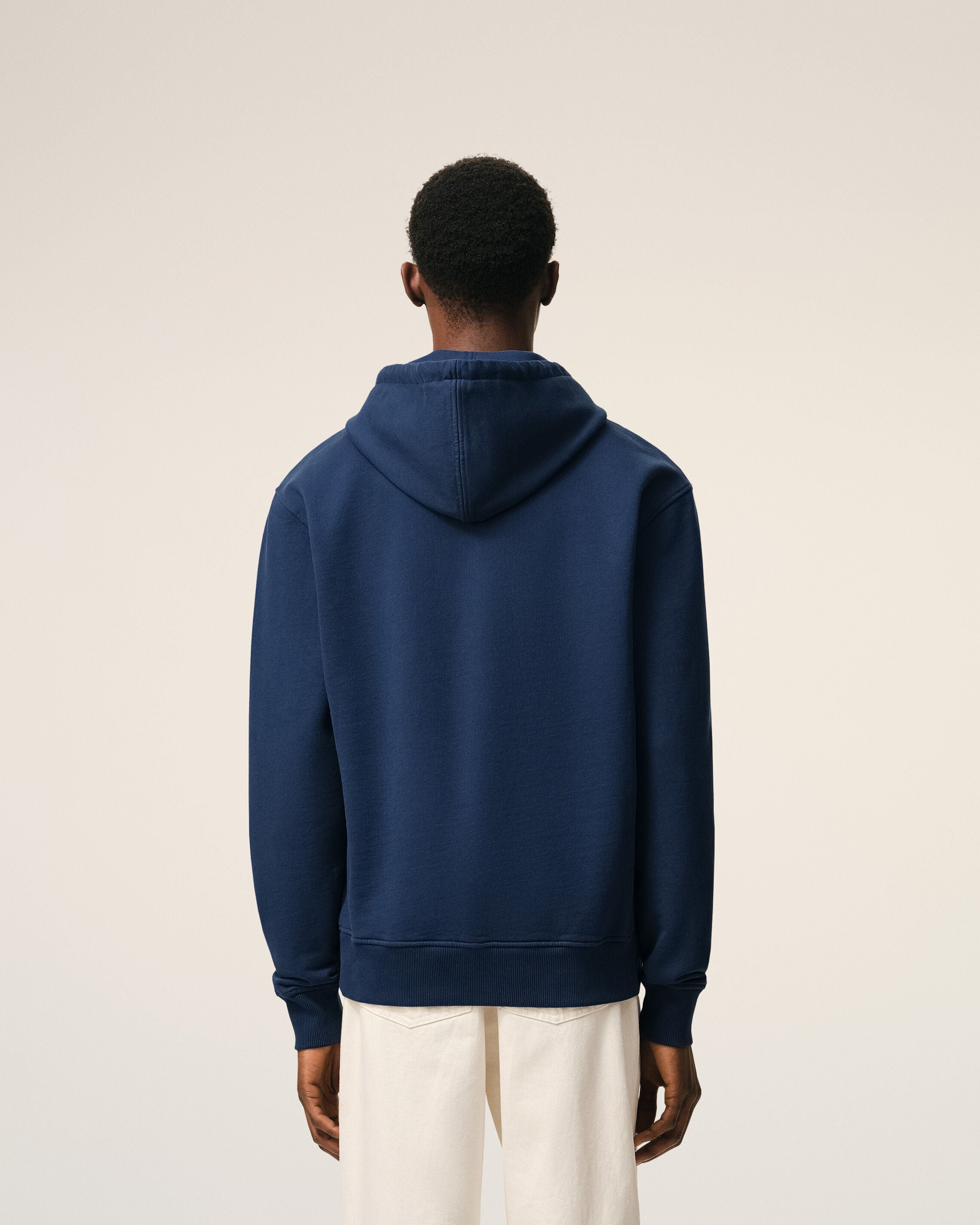 Blue Cotton Ami De Coeur Hoodie - 5
