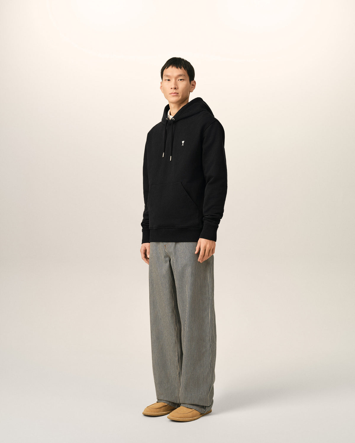 Black Cotton Ami De Coeur Hoodie - 6