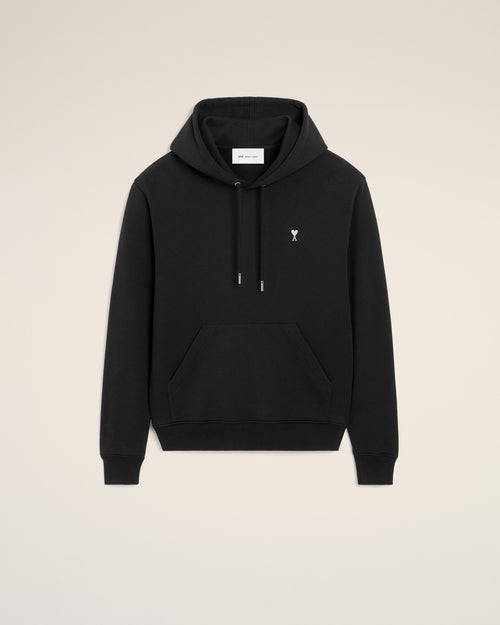 Sudadera con capucha Ami de Cœur de algodón negro - NEGRO/BLANCO CREMA - Ami Paris