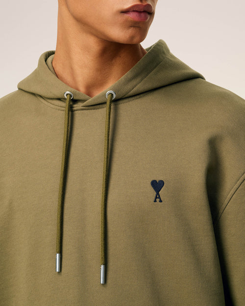 Green Cotton Ami De Coeur Hoodie - 4 - Ami Paris