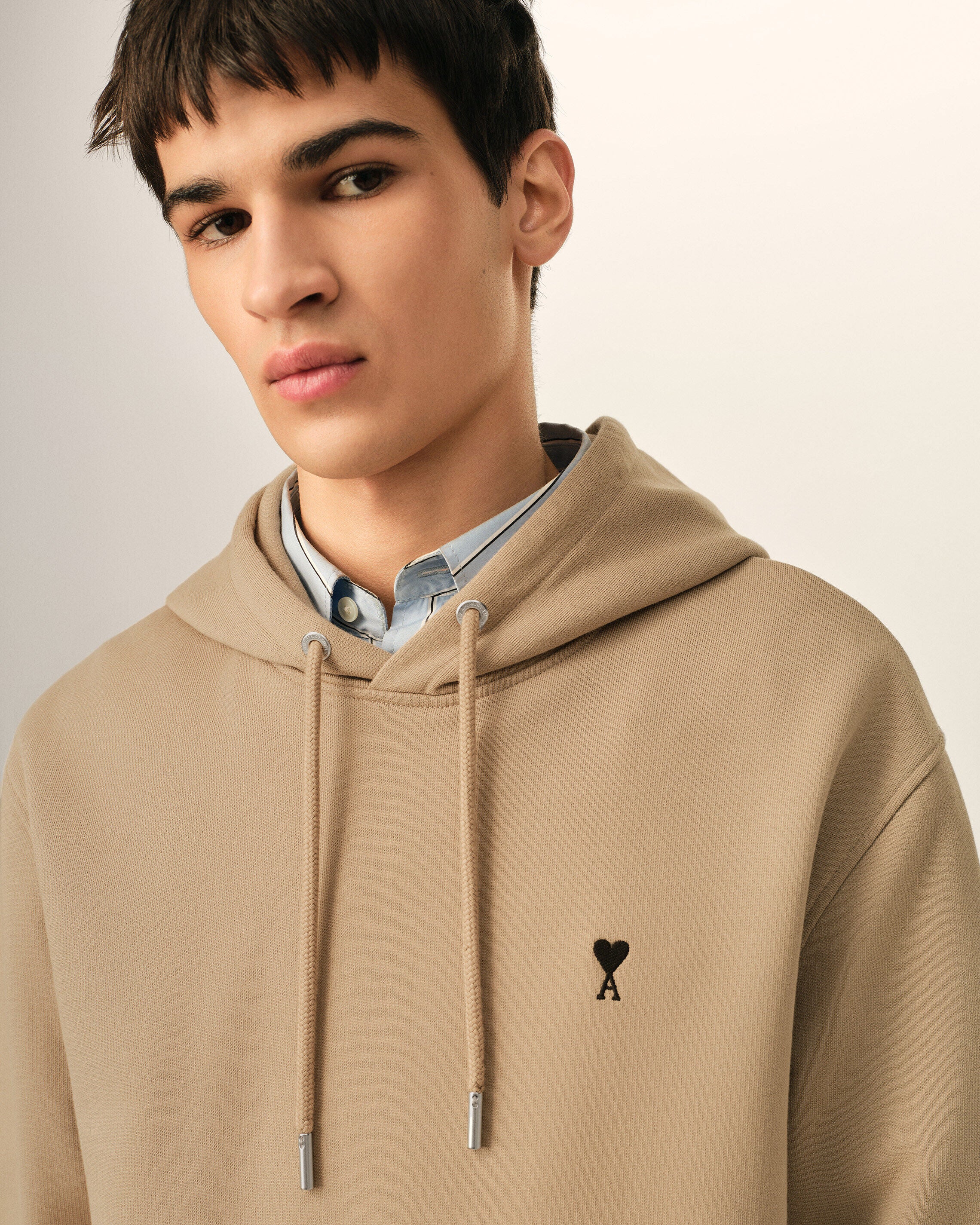 Sudadera con capucha Ami de Cœur de algodón beige - 4