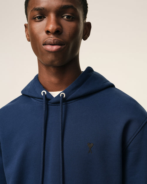 Hoodie Bleu Ami De Coeur en Coton - 4 - Ami Paris