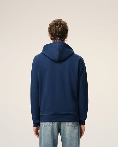Blue Cotton Ami De Coeur Zipped Hoodie - Man - 5 - AMI Paris - Ami Paris