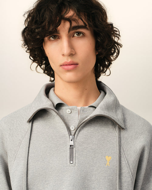 Sweatshirt Gris Ami De Coeur En Coton - Homme - 4 - AMI Paris - Ami Paris