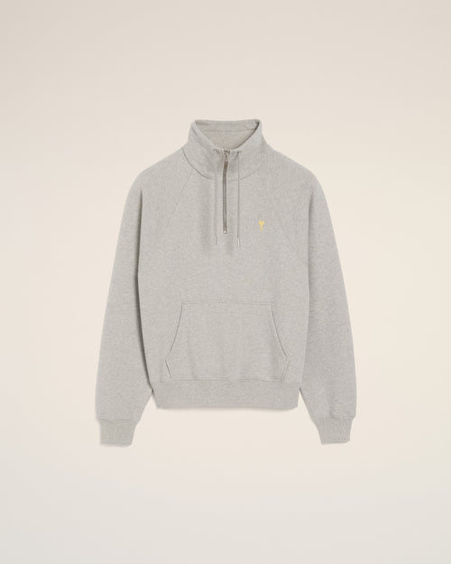 Grey Cotton Ami De Coeur Sweatshirt - 2 - Ami Paris