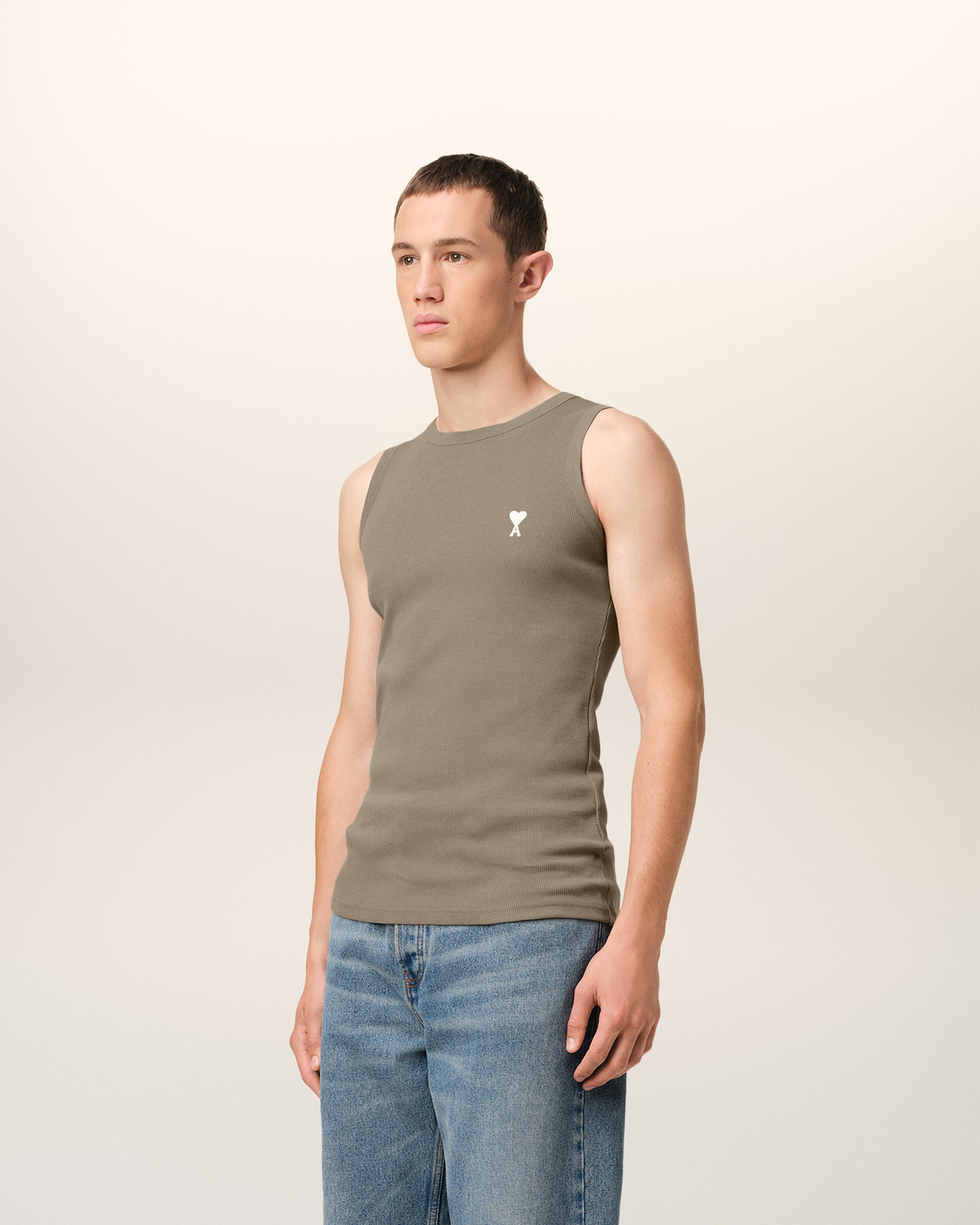 LAUREL Off-White Ami de Coeur Tanktop | AMI PARIS