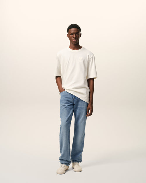 Jean Bleu Coupe Classique en Coton - 2 - Ami Paris