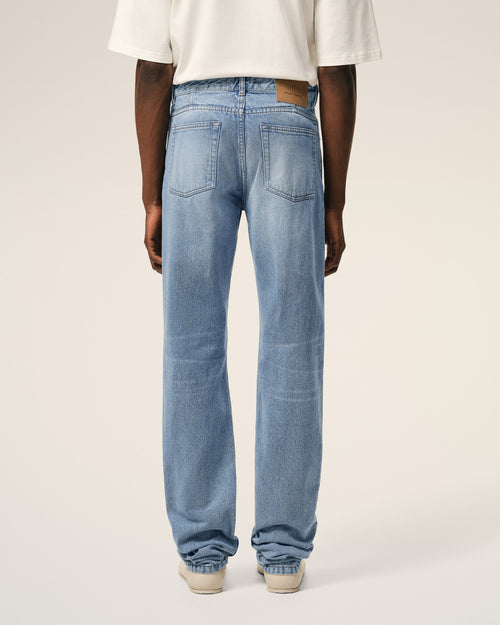 Blue Cotton Classic Fit Jeans - 4 - Ami Paris