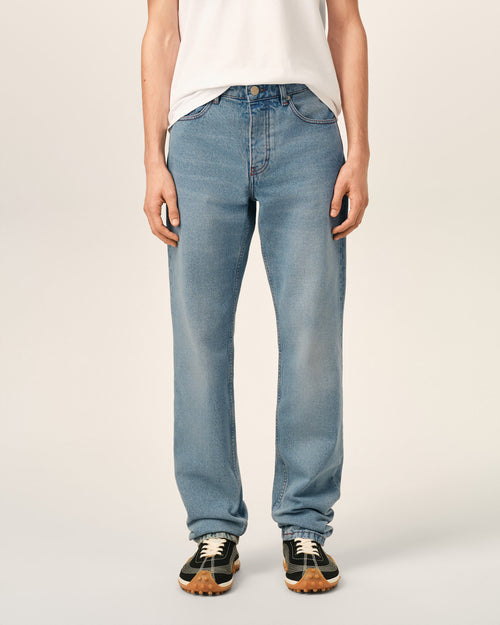 Blue Classic-Fit  Cotton Jeans - Man - 3 - AMI Paris - Ami Paris