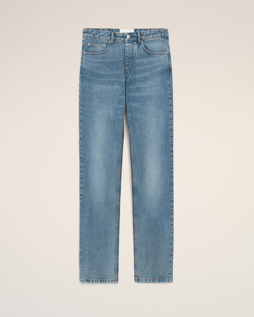 Classic-Fit-Jeans aus blauer Baumwolle - 2 - Ami Paris