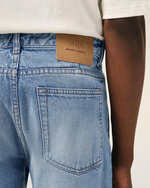 Blue Cotton Classic Fit Jeans - 5 - Ami Paris