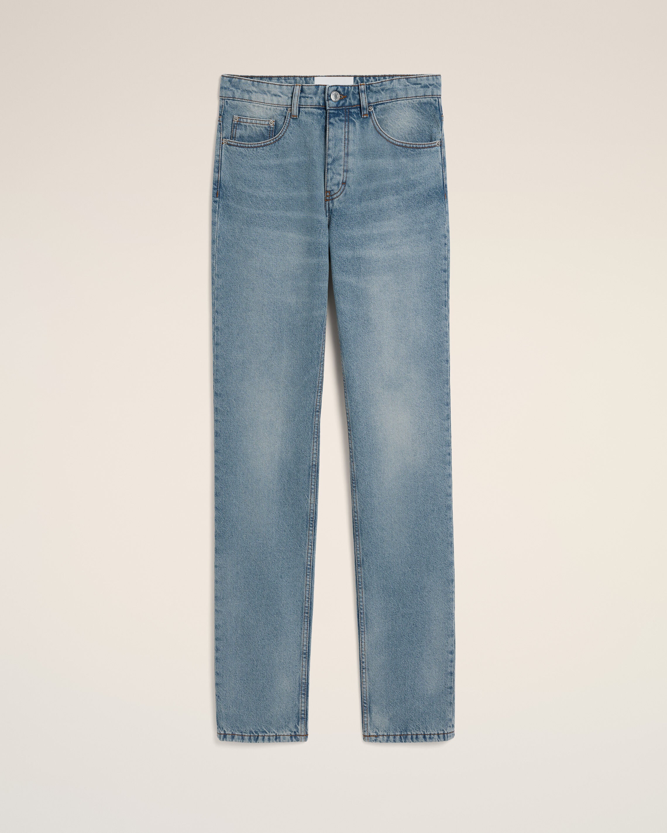 Blue Classic-Fit  Cotton Jeans - 1
