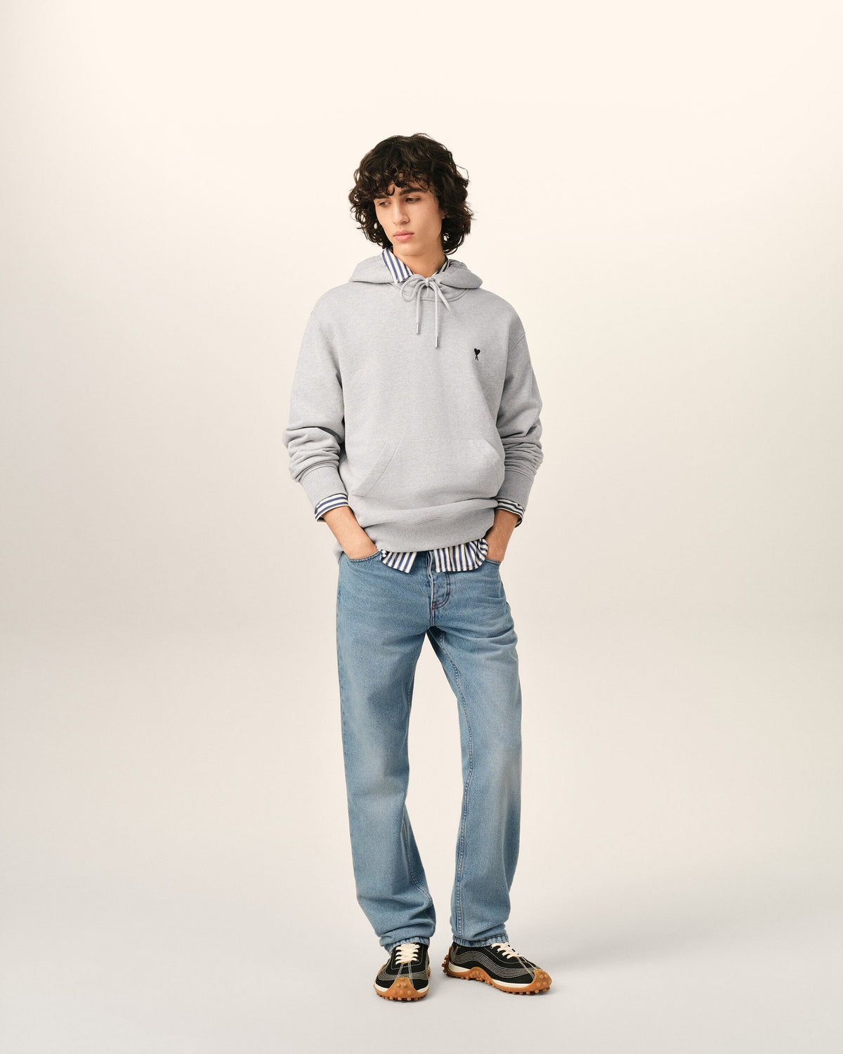 Blue Classic-Fit  Cotton Jeans - 2