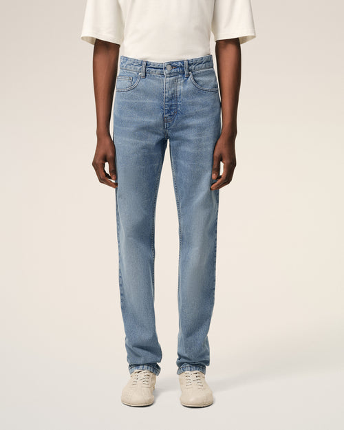 Blue Cotton Classic Fit Jeans - 3 - Ami Paris