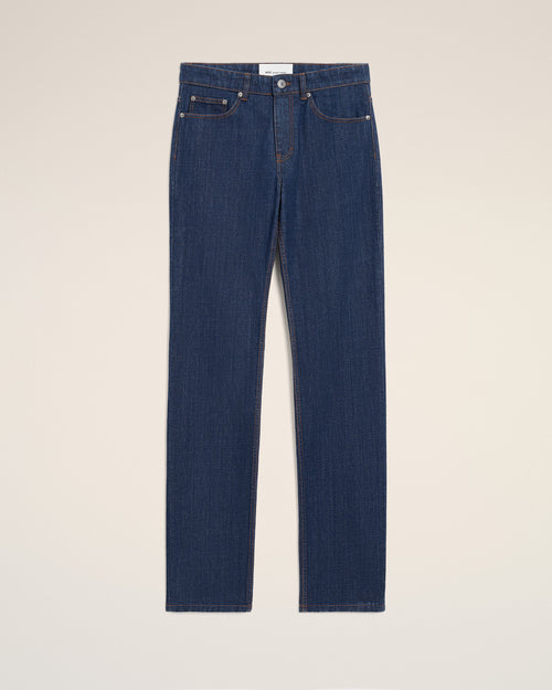 Blue Cotton Classic Fit Jeans - 2 - Ami Paris
