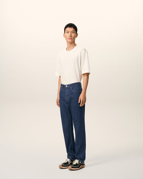 Blue Cotton Classic Fit Jeans - 6 - Ami Paris