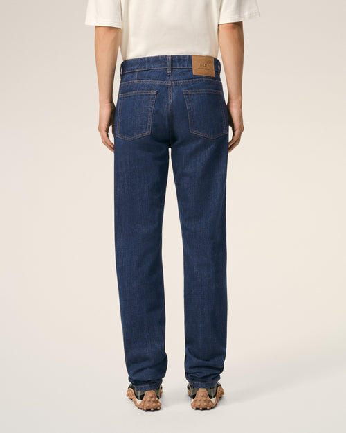Blue Cotton Classic Fit Jeans - 4 - Ami Paris