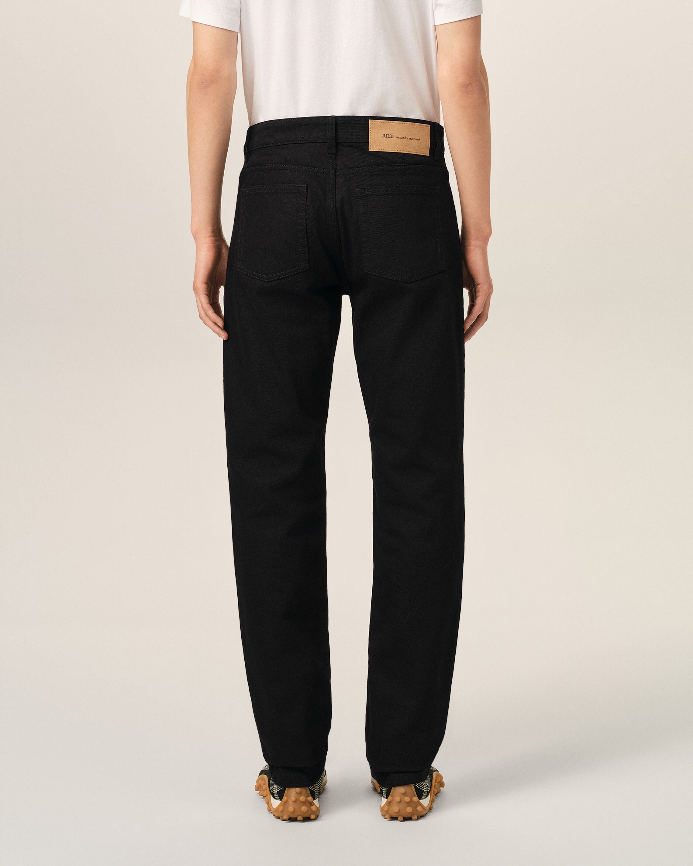 Black classic-fit cotton jeans - 4