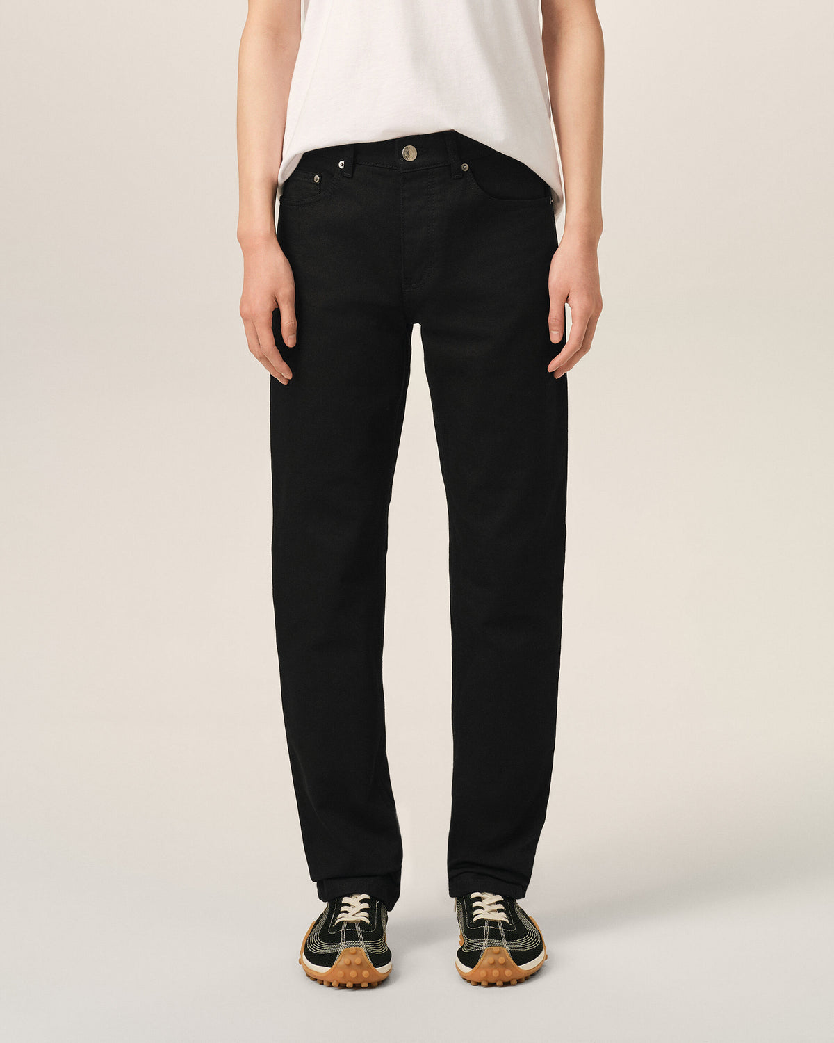 Black classic-fit cotton jeans - 3