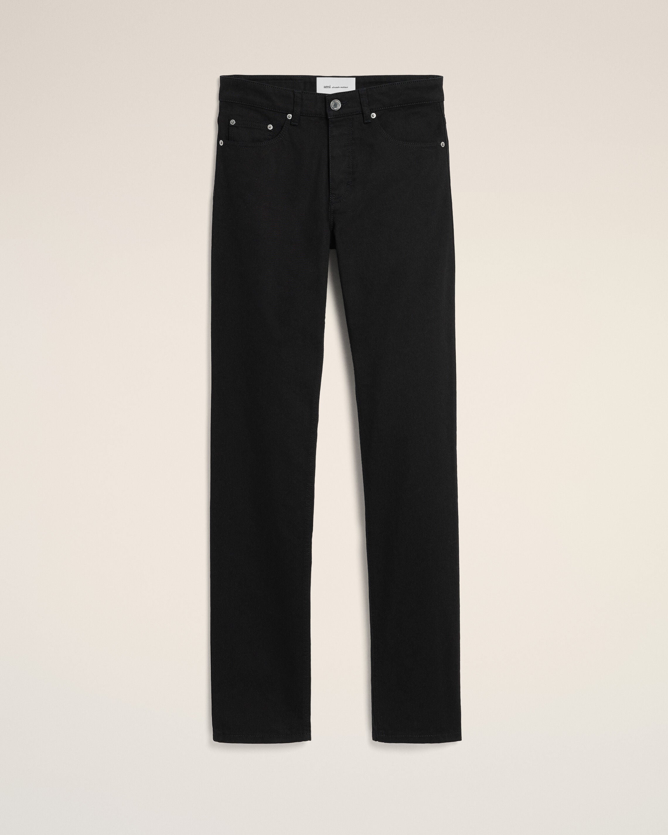 Black classic-fit cotton jeans - 1