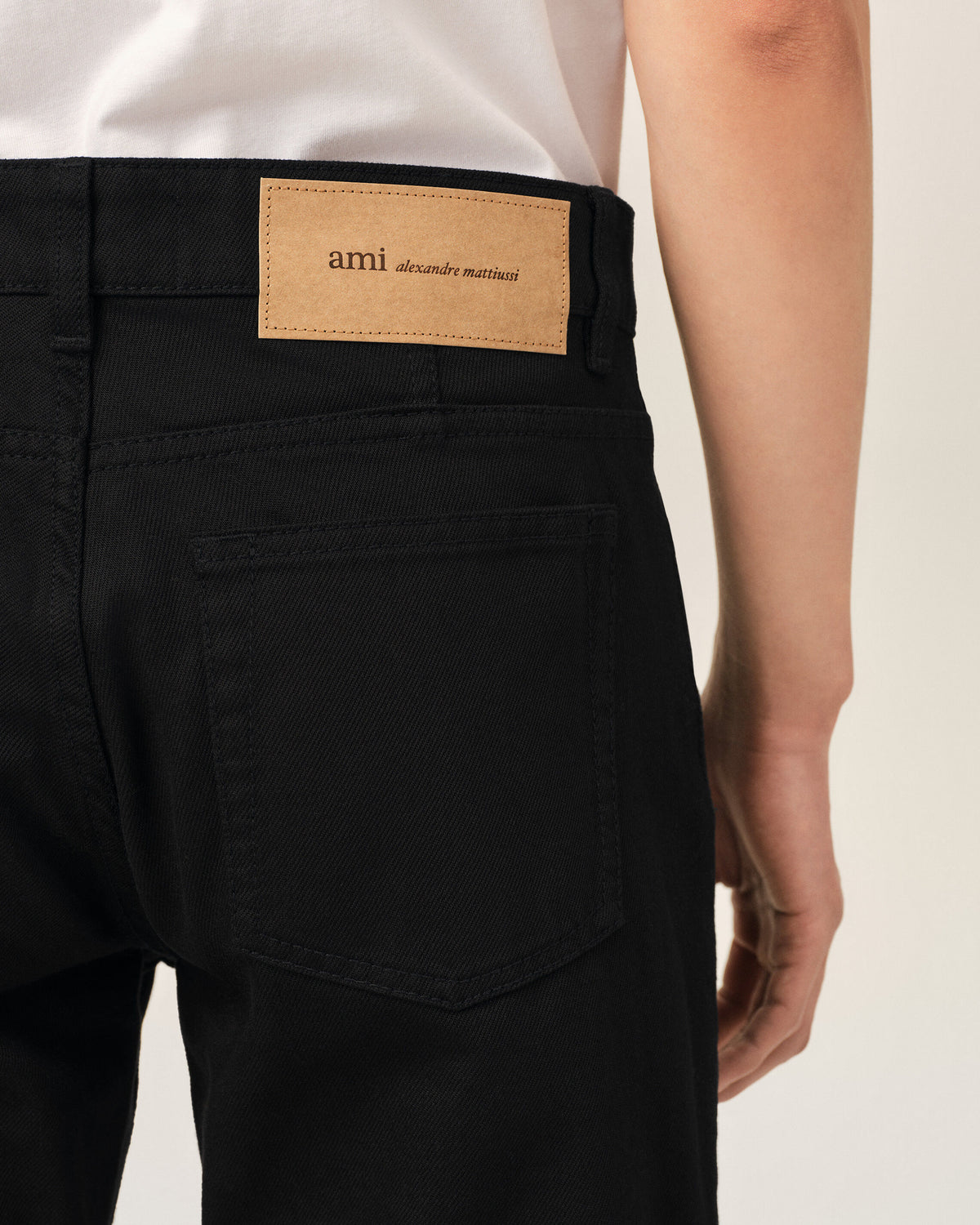Black classic-fit cotton jeans - 5