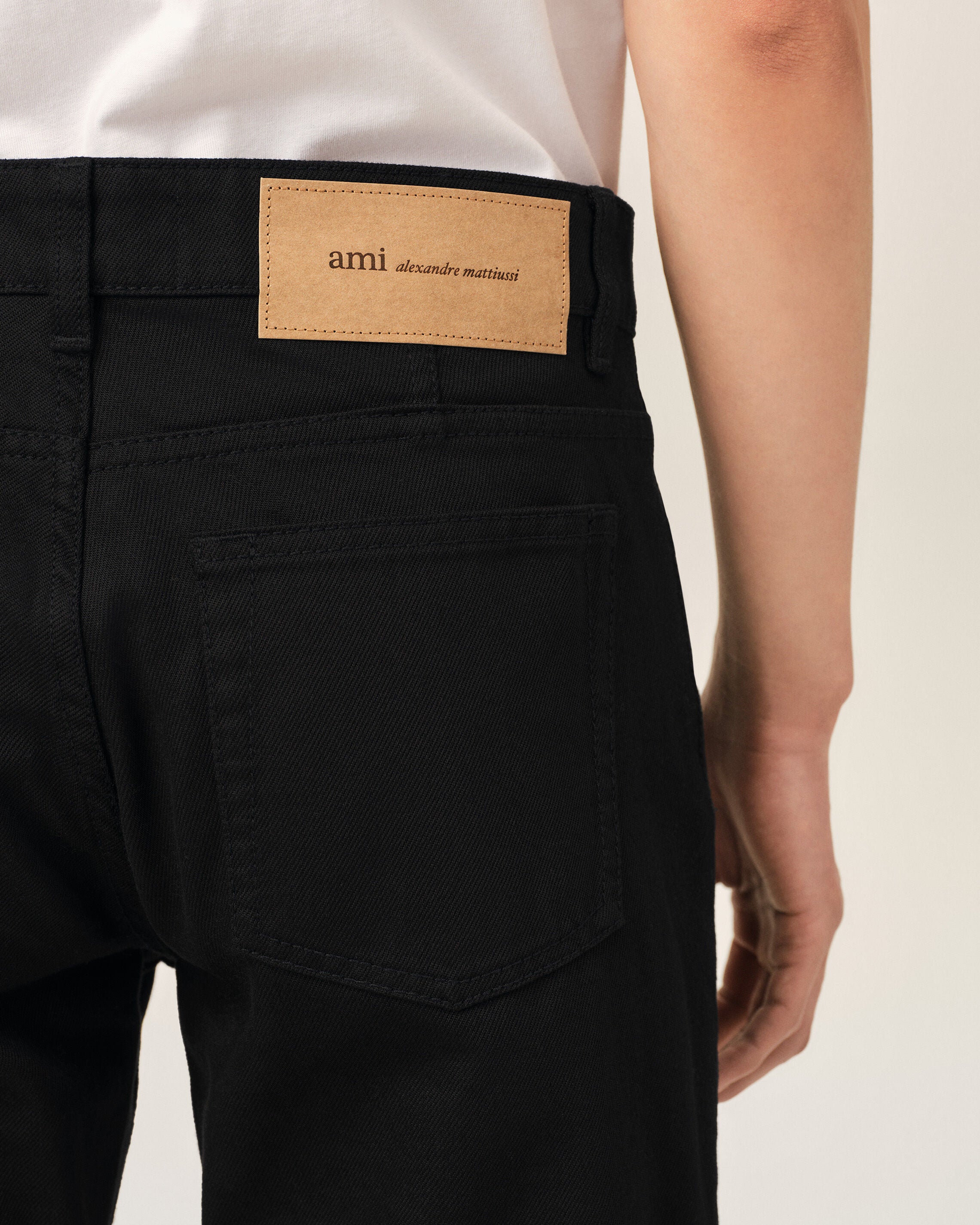Black classic-fit cotton jeans - 5