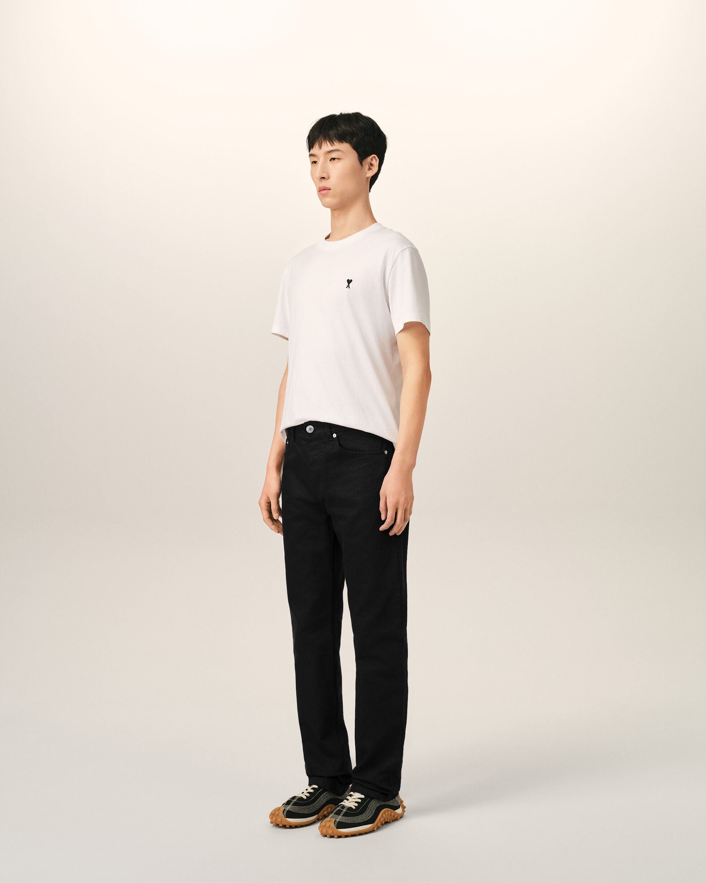 Black classic-fit cotton jeans - 6