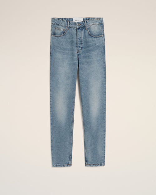 Blue tapered-fit cotton jeans - Man - 1 - AMI Paris - Ami Paris