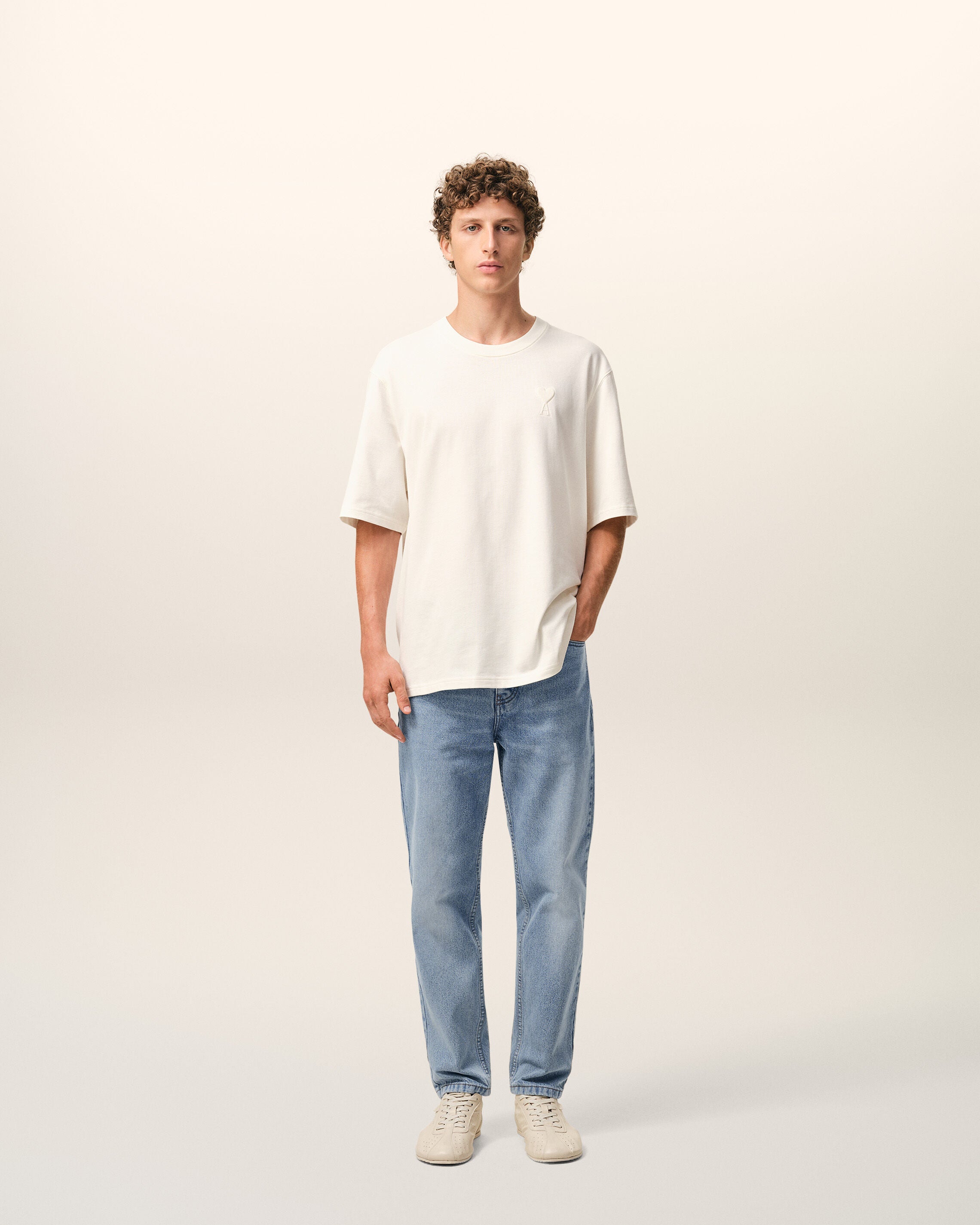 Blue Cotton Tapered Fit Jeans - 2