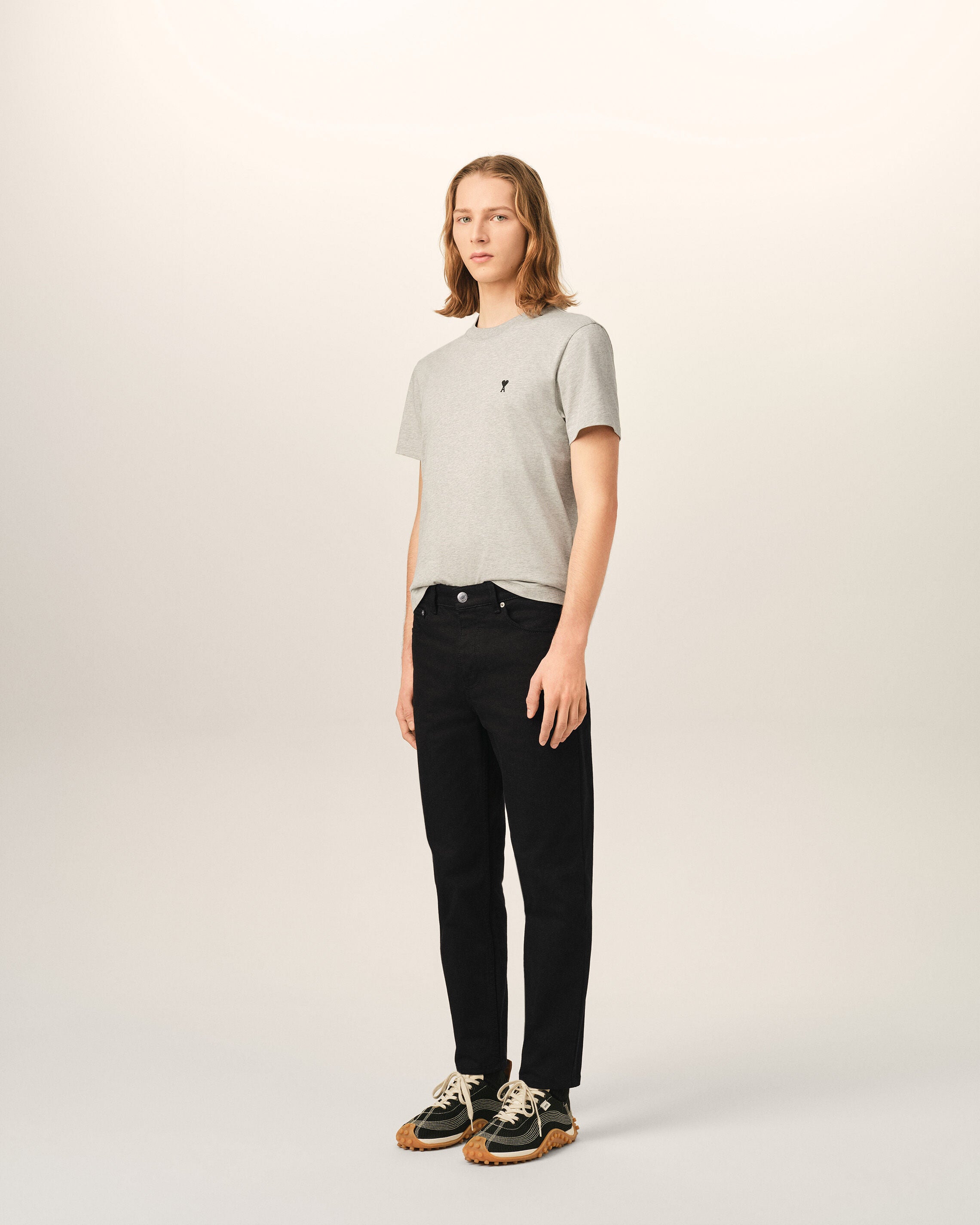 Tapered-Fit-Jeans aus schwarzer Baumwolle - 6