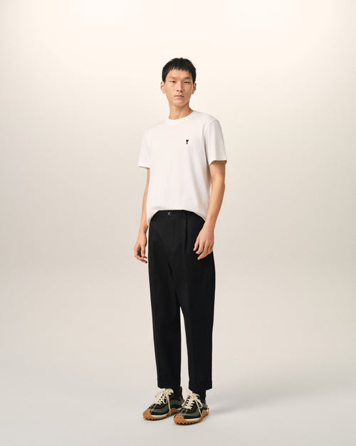 Black Cotton Carrot Oversized Trousers - Man - 6 - AMI Paris - Ami Paris