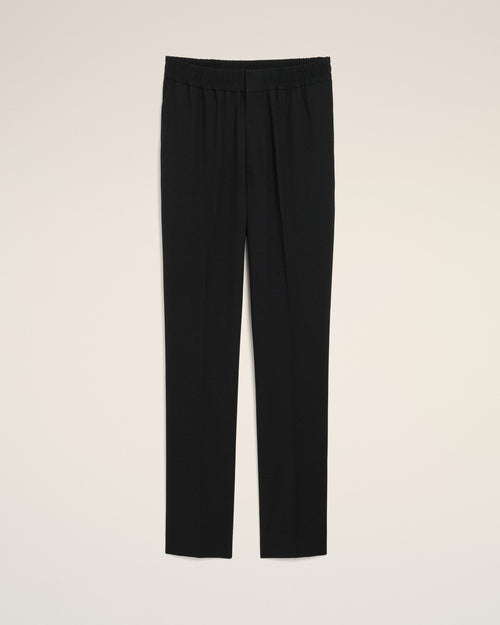 Black elasticated-waist wool trousers - Man - 1 - AMI Paris - Ami Paris