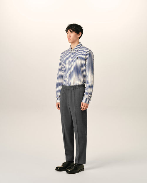 Grey elasticated-waist wool trousers - Man - 6 - AMI Paris - Ami Paris